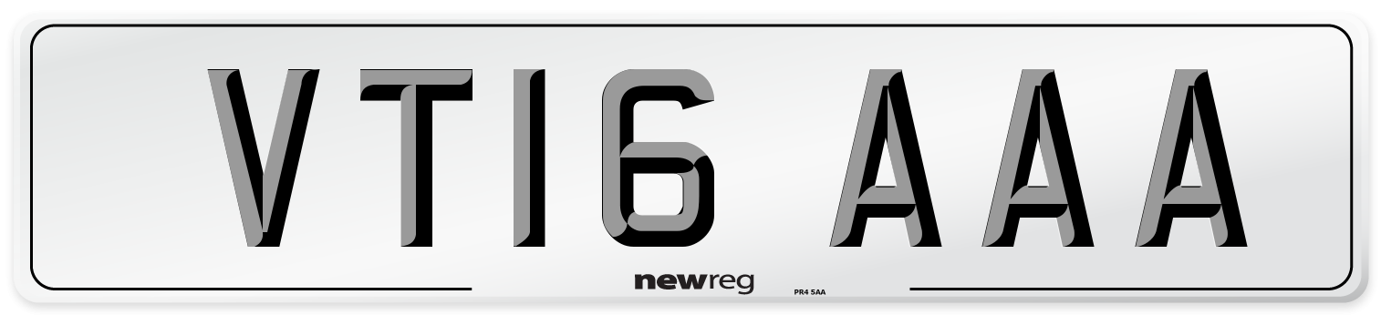VT16 AAA Number Plate from New Reg